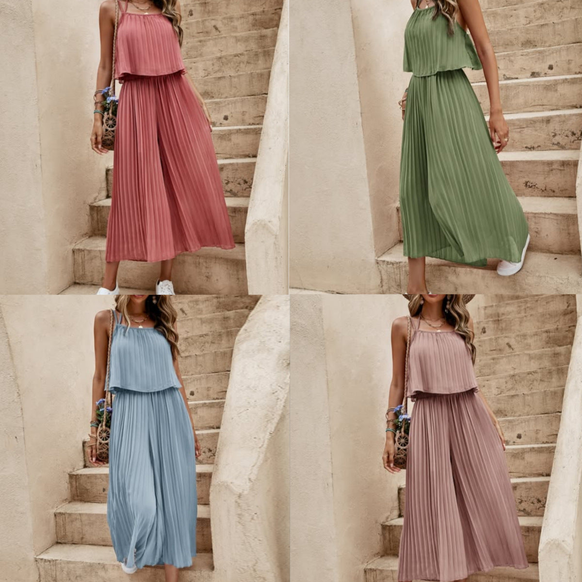 Damen Sommer Jumpsuit – Rückenfrei, Locker & Leicht | Strand- & Streetwear-Look