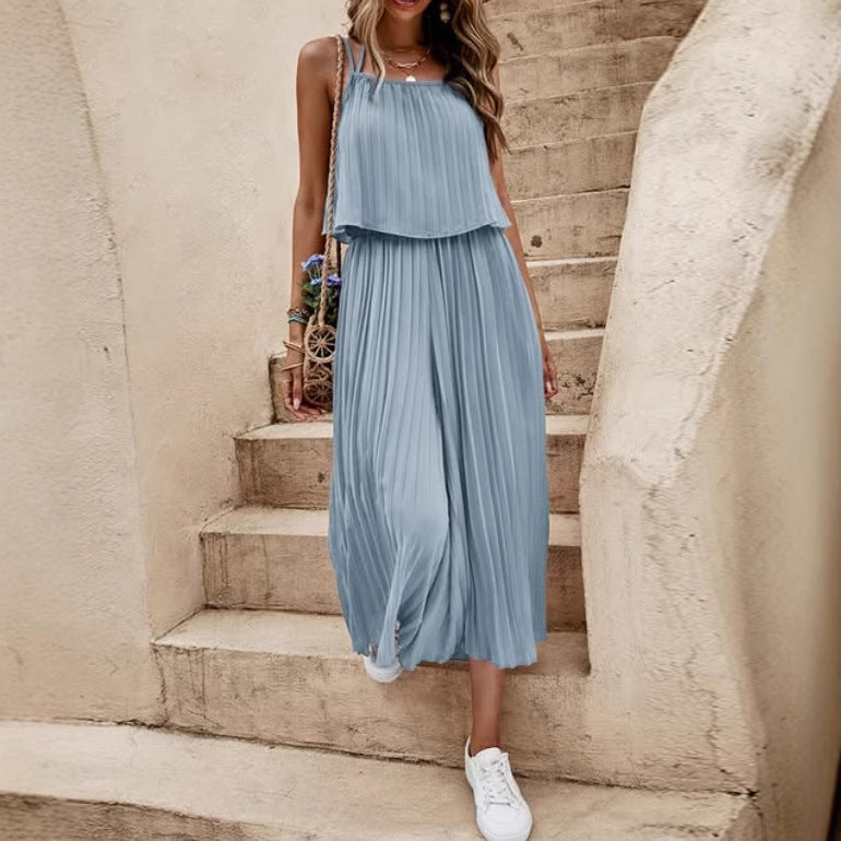 Damen Sommer Jumpsuit – Rückenfrei, Locker & Leicht | Strand- & Streetwear-Look